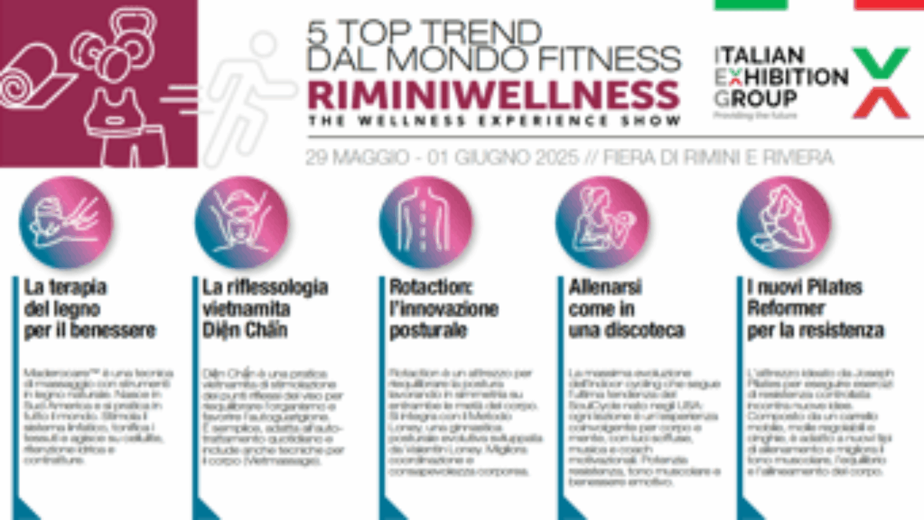 Torna RiminiWellness tra massaggi con legno, riflessologia facciale e indoor cycling