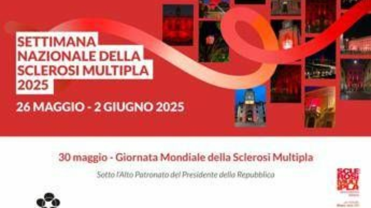Giornata mondiale sclerosi multipla numero 25, l'Italia si tinge di rosso