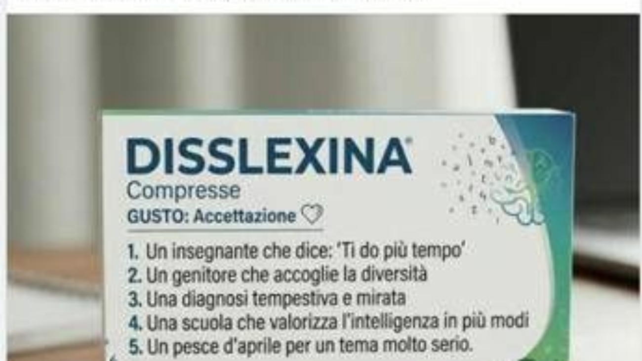 "Trovata cura per la dislessia, è la Disslexina", il pesce d'aprile che fa riflettere